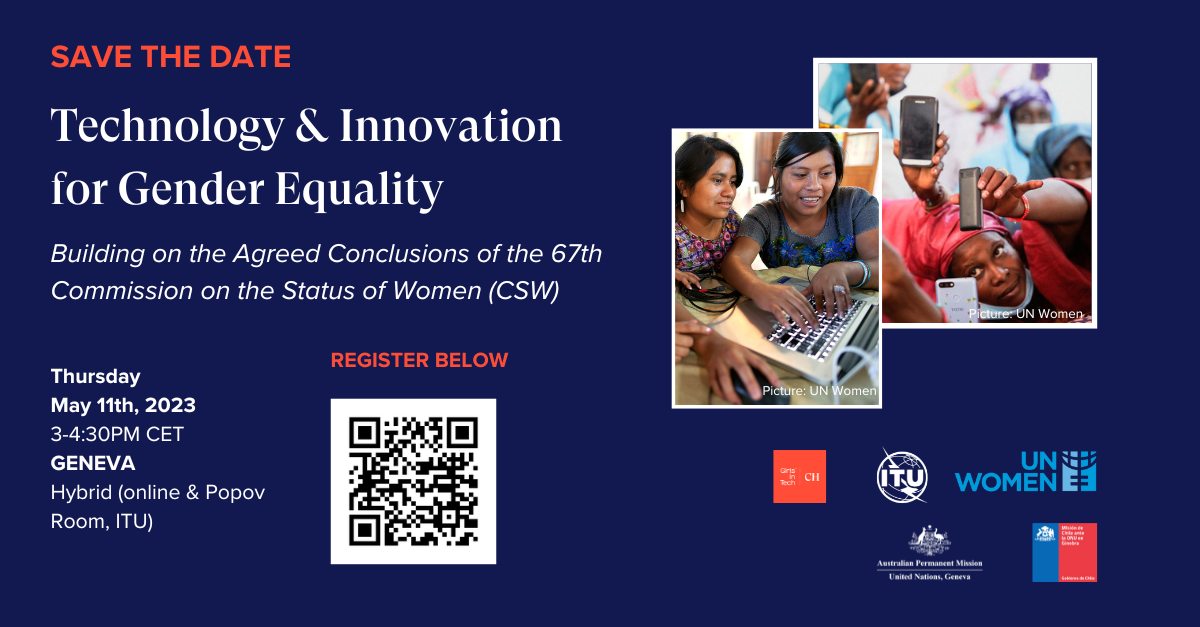 Technology and Innovation for Gender Equality: Building on the Agreed Conclusions of the 67th Commission on the Status of Women (CSW)