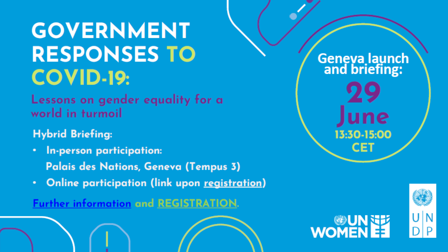 UN Women and UNDP: Government Responses to COVID-19: Lessons on Gender Equality for a World in Turmoil