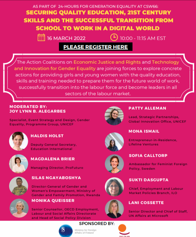 Securing Quality Education, 21st Century Skills and the Successful Transition from School to Work in a Digital World