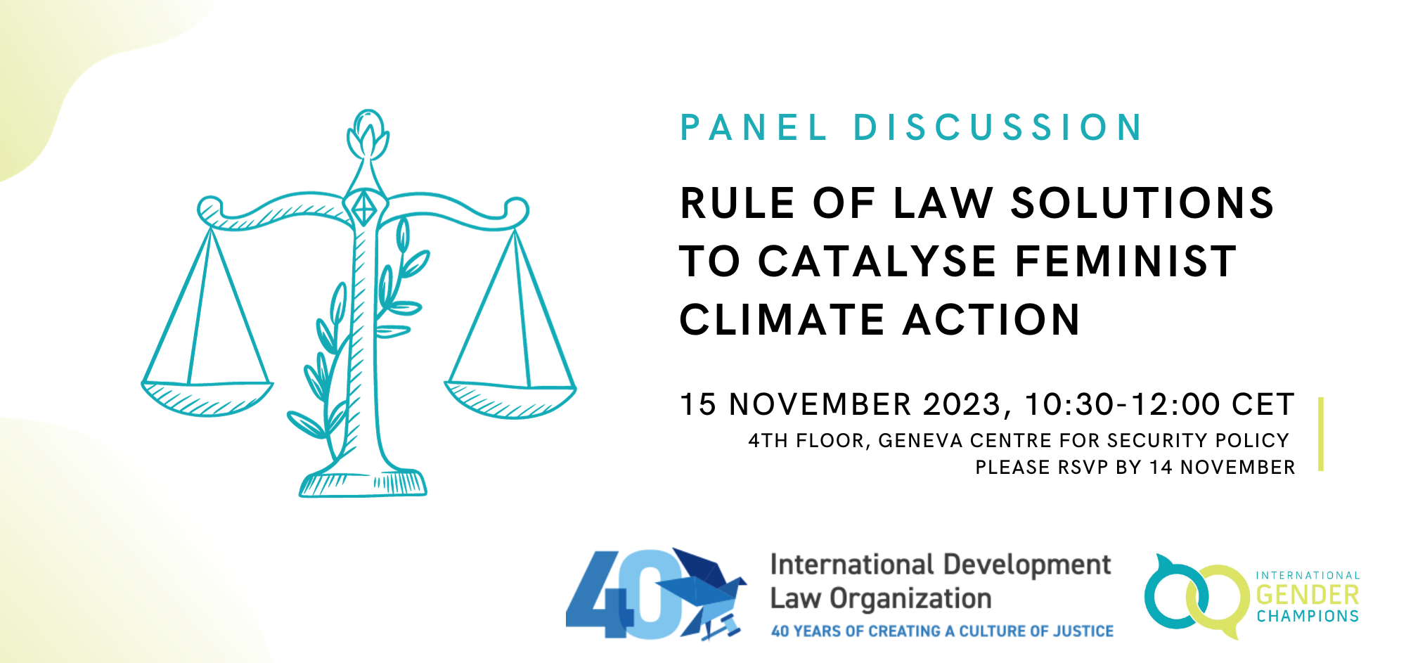 Panel Discussion: Rule of Law Solutions to Catalyse Feminist Climate Action