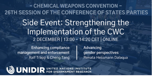 Strengthening The Implementation Of The Chemical Weapons Convention - advancing gender perspectives