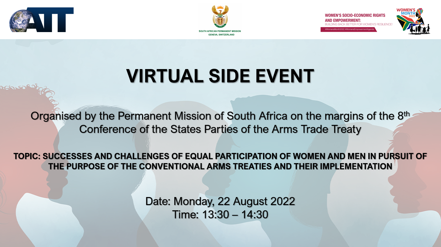 Permanent Mission of South Africa in Geneva: Successes and Challenges of Equal Participation of Women and Men in Pursuit of the Purpose of the Conventional Arms Treaties and their Implementation
