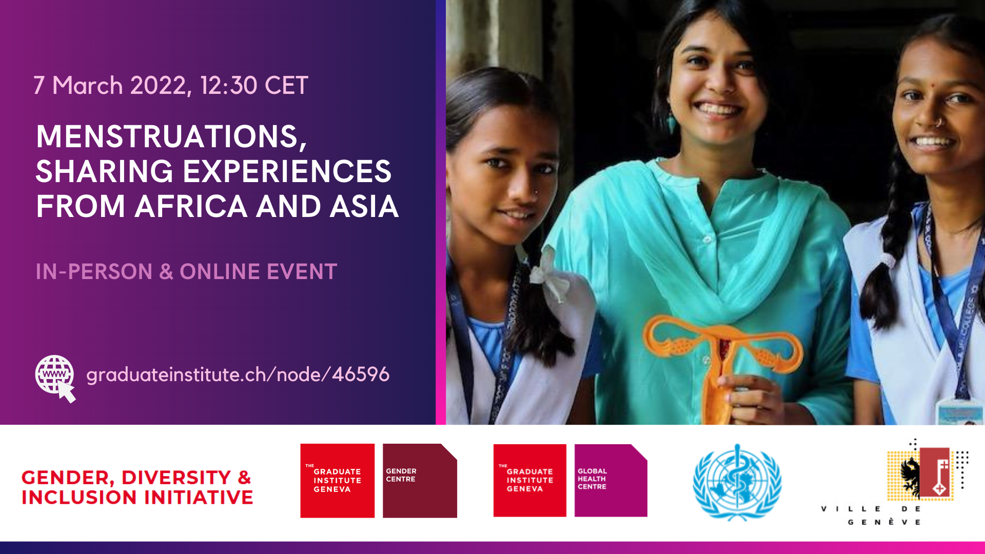 Menstruations, Sharing Experiences from Asia and Africa