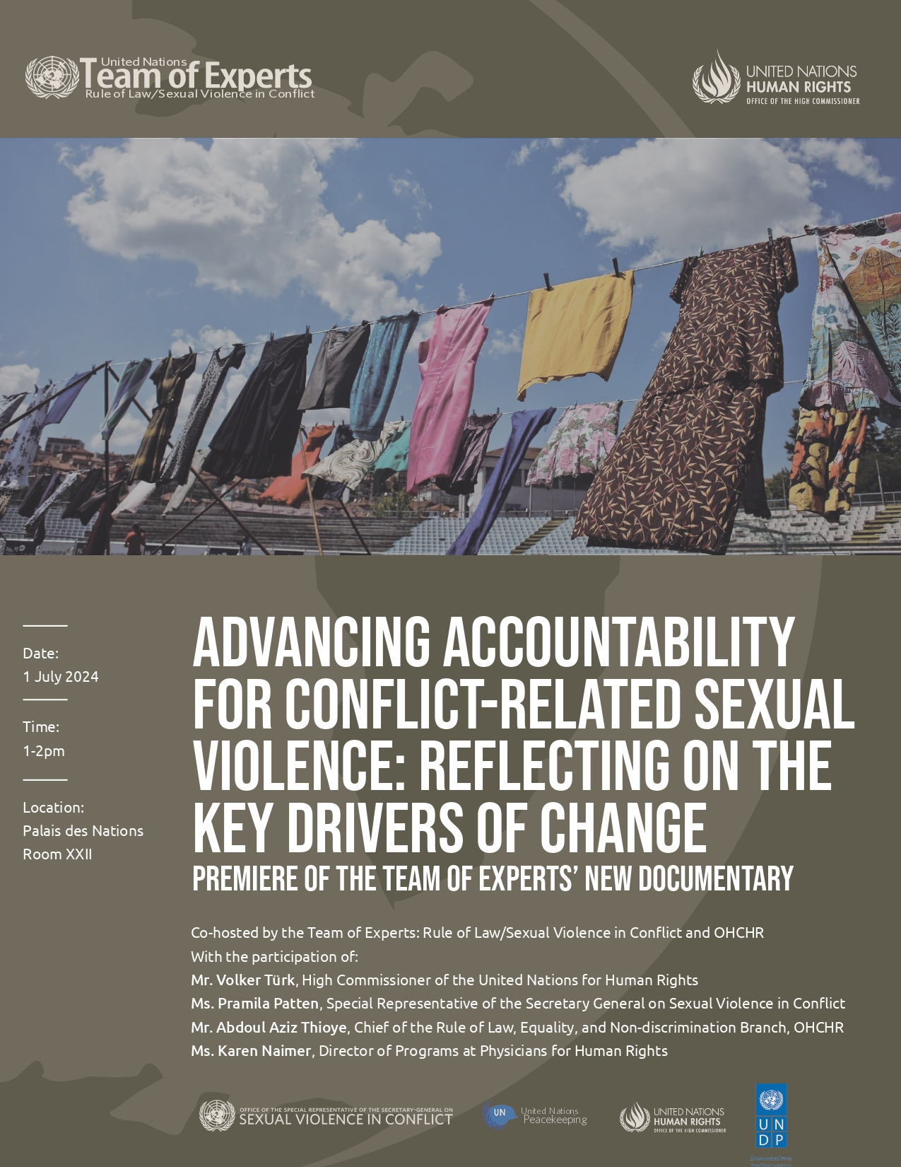 Side-Event at the 56th session of the Human Rights Council: Advancing Accountability for Conflict-Related Sexual Violence: Reflecting on the Key Drivers of Change