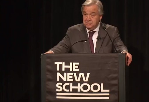 UN Secretary-General gives a powerful speech on "Women and Power" at the New School