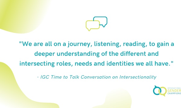 Positive first Time to Talk Conversation on Intersectionality