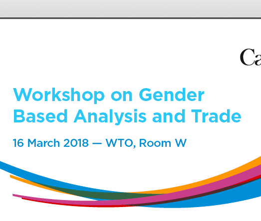 Agenda of the 1st Workshop on Trade and Gender