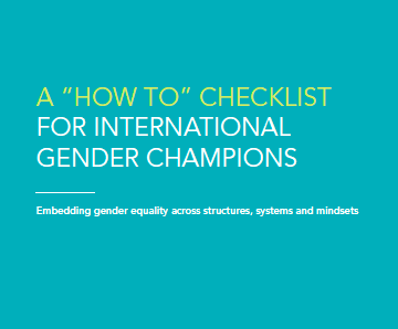 A “How To” Checklist for International Gender Champions