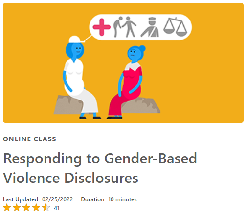 IOM's Online Class: Responding to Gender-Based Violence Disclosures