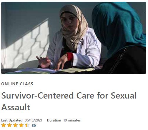International Rescue Committee's Online Class: Survivor-Centred Care for Sexual Assault